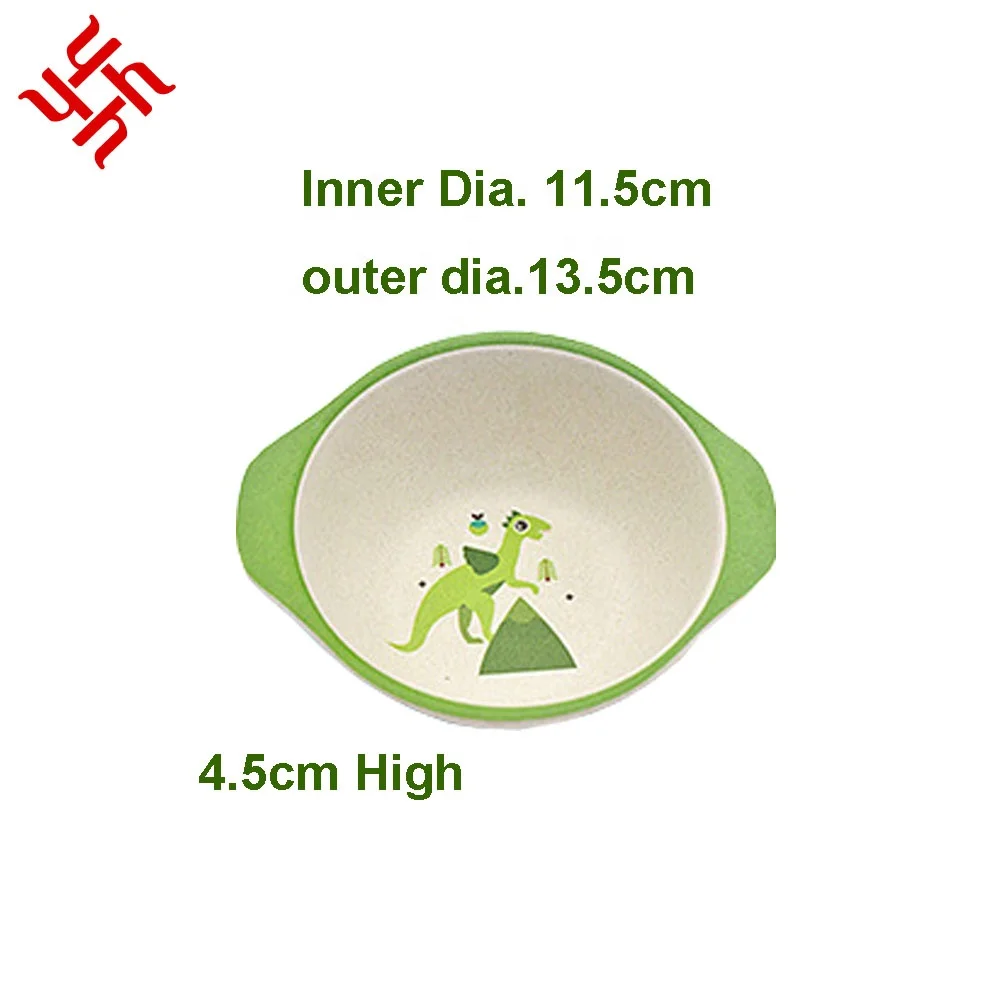 bamboo fiber kids dinner plate set