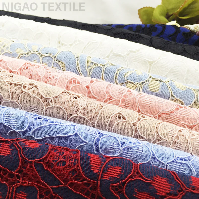 Модная нейлоновая и хлопчатобумажная трикотажная ткань в стиле ретро с цветочным узором, кружевная многоцветная ткань для кружевного платья, нижнего белья