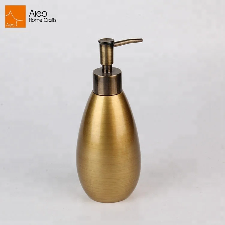5 Piece luxury Golden lotion bottle/soap dish sets/resin bathroom accessories