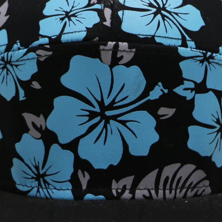 Flower hat five panel hat custom your pattern 5 panel cap