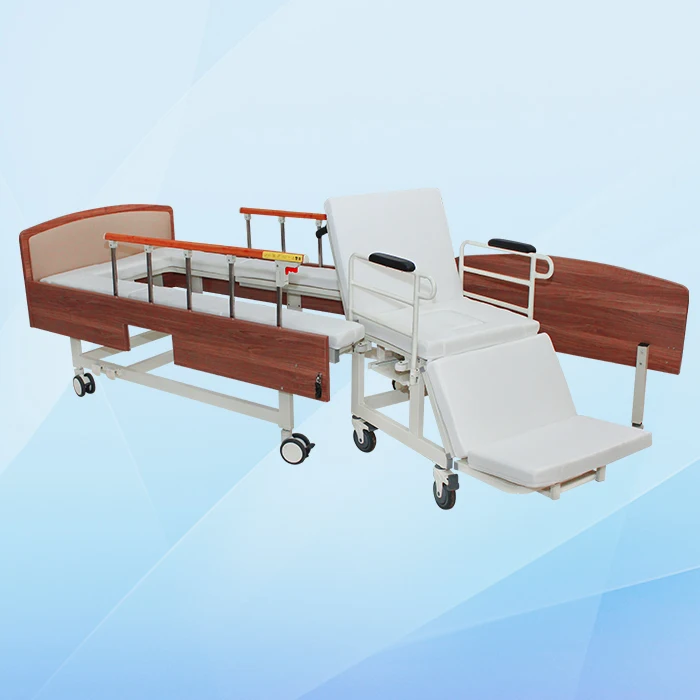 Back adjustable electric wheel chair cumhospital patient bed