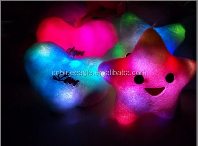 2021 night light flashing led pillow lucky star led pillow