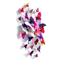 Оптом DIY 3D зеленые цвета искусственная Бабочка Украшение стен