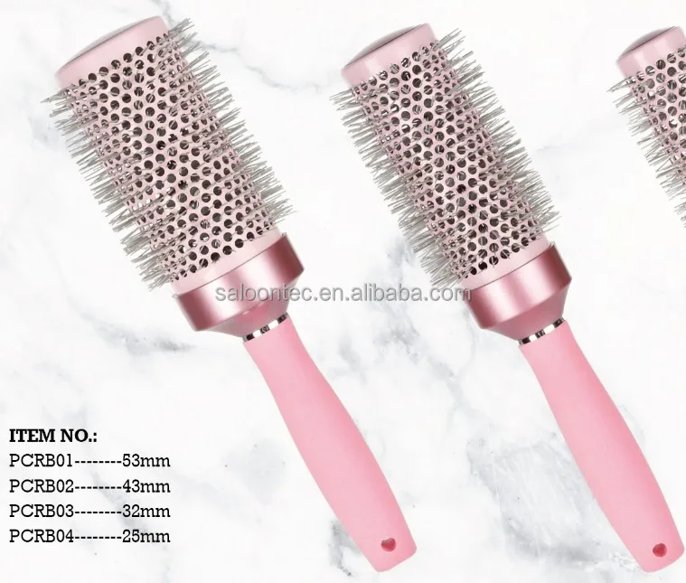 Anti Static Nano Ionic & Thermic Ceramic Hair Brush,Barrel Round