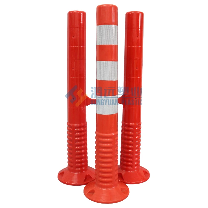China Manufacturer T-top Reflective Warning Post / Flexible Bollard / Delineator