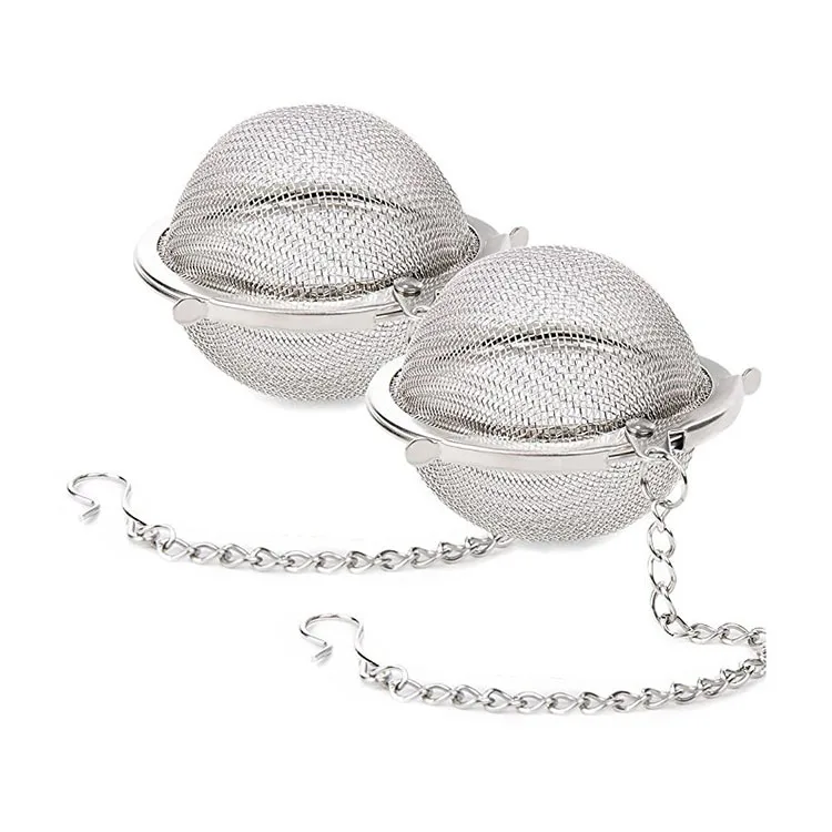 Оптовая продажа, ситечко для заваривания чая, сетка из нержавеющей стали 304, 2 дюйма, ситечко для горячего горшка, галогенный фильтр, шарики для приправ