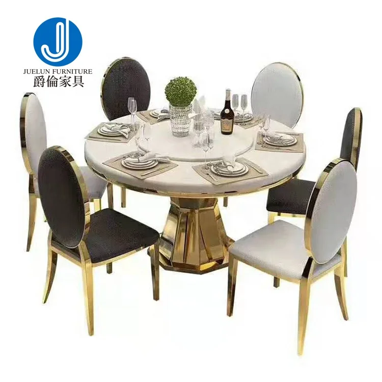 stainless steel marble dining table with rose golden dining tables set dining table round
