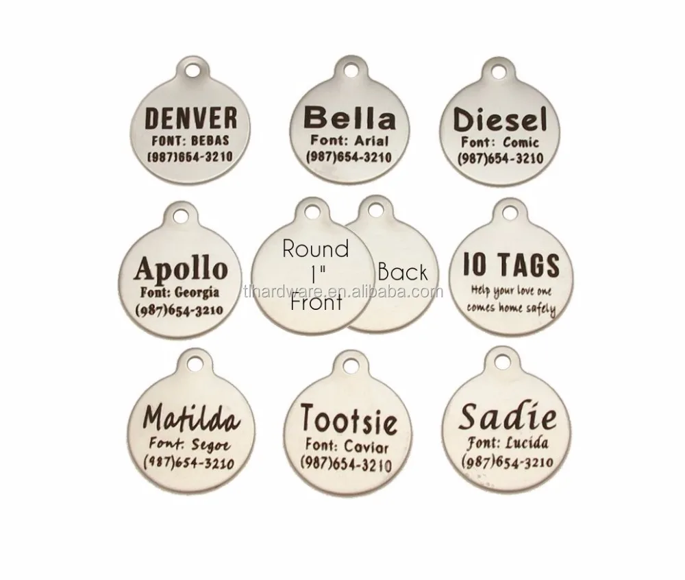 Factory wholesale zinc alloy dog paw tag stainless steel cat tag Custom Pet Dog ID Metal Tag With Engraving Logo