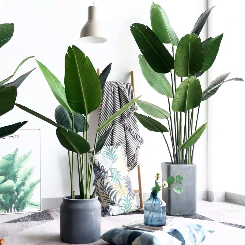 Artificial Fabric Traveller Palm Plant Ravenala Madagascariensis Bird Of Paradise
