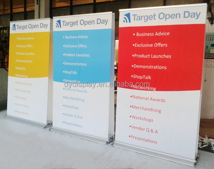 Factory Sale Double Sides Wide Base Roll Up Banner