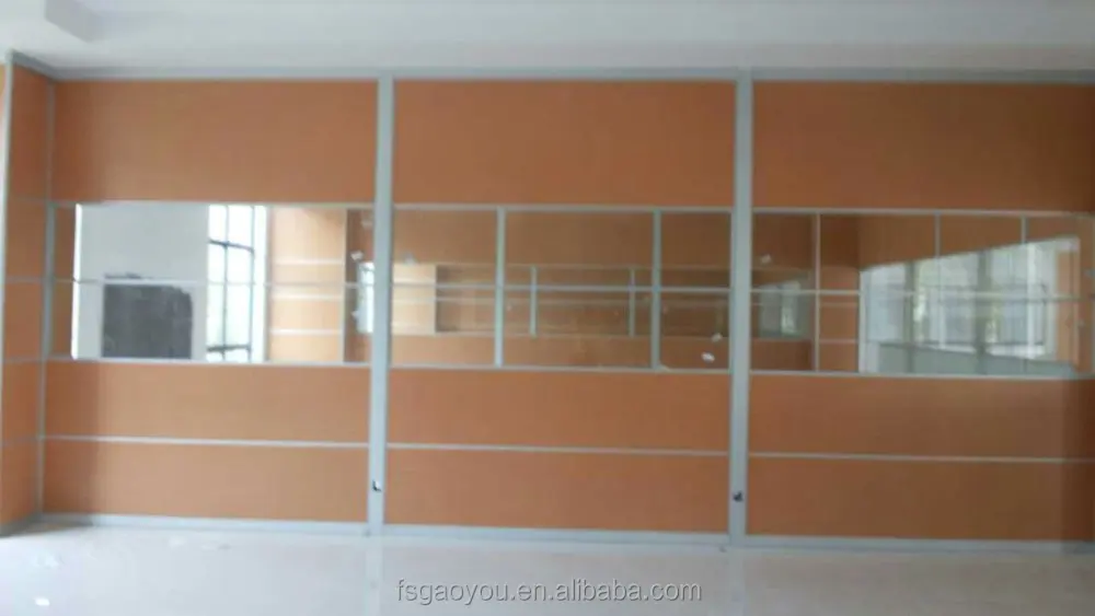 Saudi Arabia Office soundproof removable partition bank double glass aluminum office partition walls folding glass partition