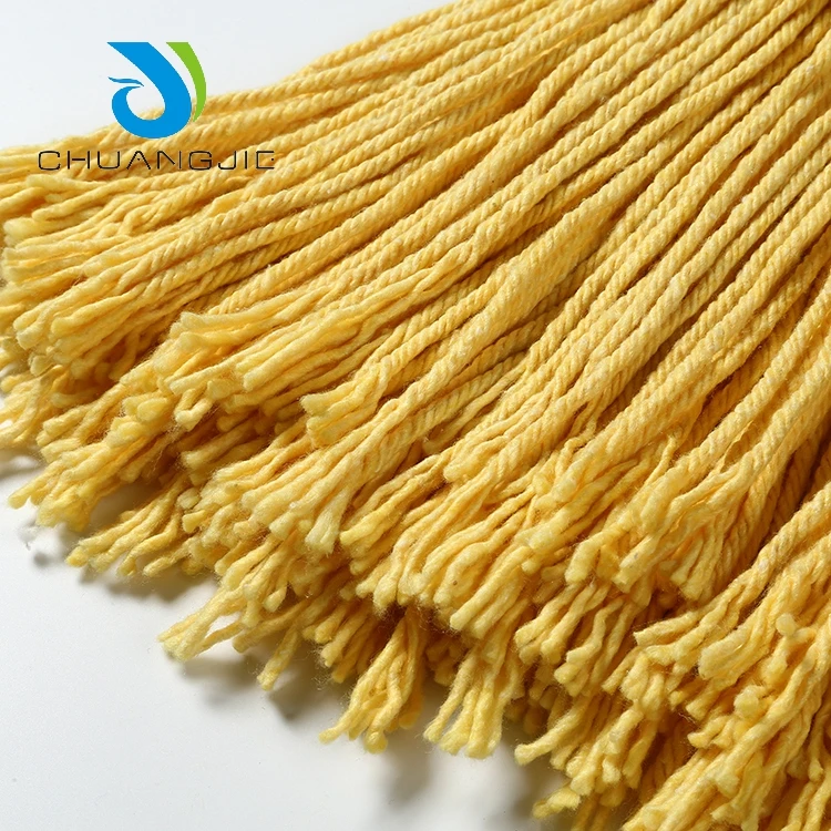 Detachable cotton polyester wet mop head for hotel
