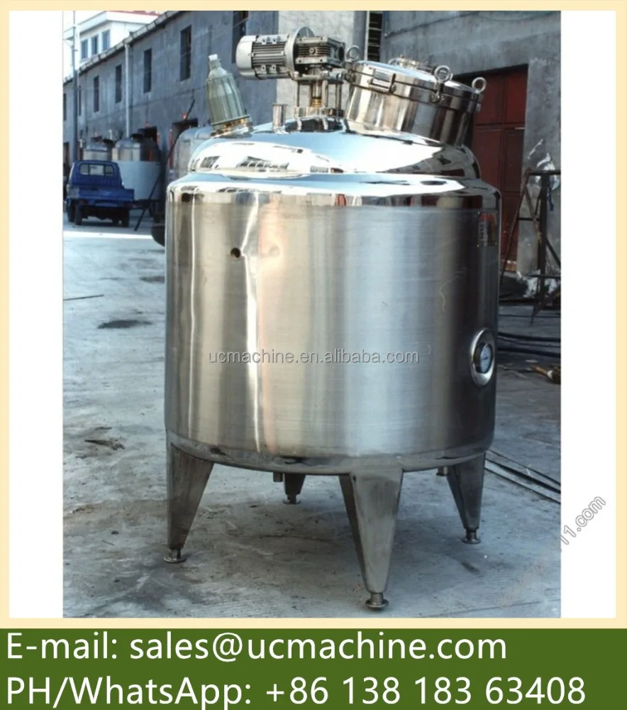 steam jacketed tank stainless steel industrial tank mixer