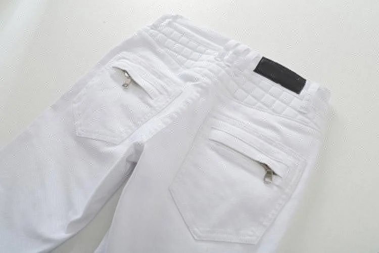 Royal wolf denim jeans manufacturer european style denim white biker jeans men italy jeans