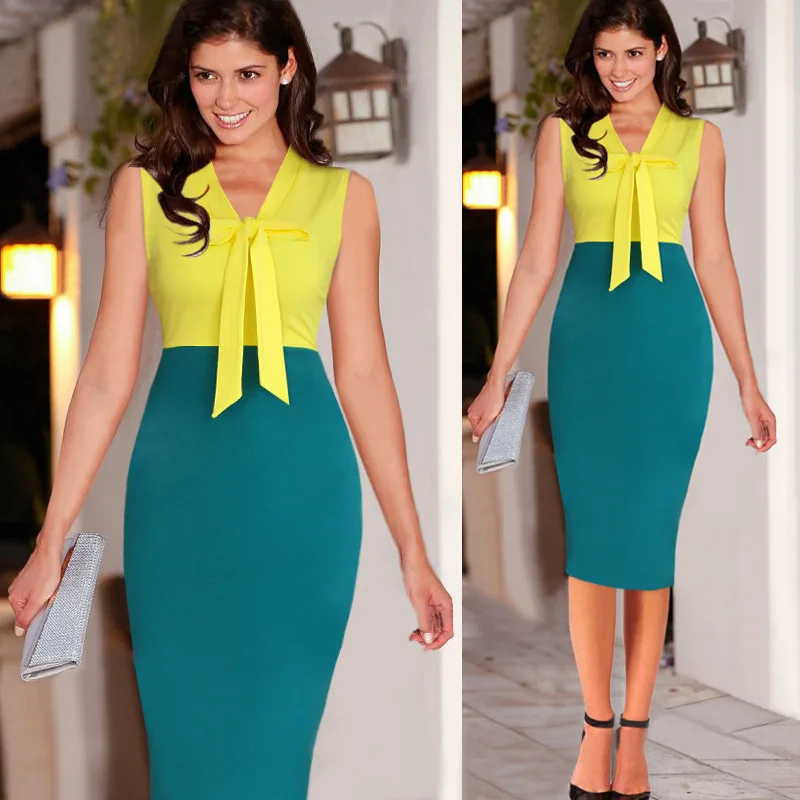 
or10651h Best selling lady cloth sleeveless office pencil dress women fashion dresses 