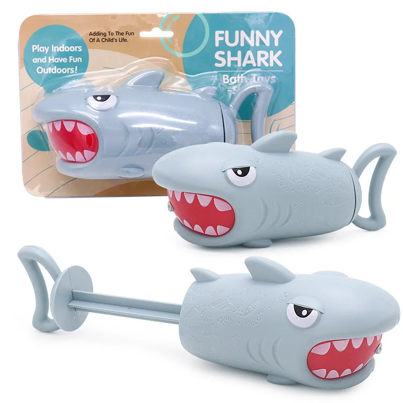 outdoor summer toy shark plastic toy water gun toy
