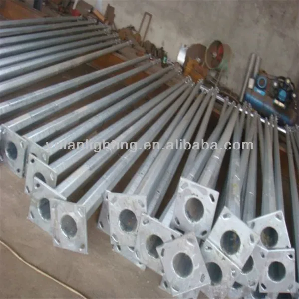 galvanized stainless solar street light high mast galvanized steel poles