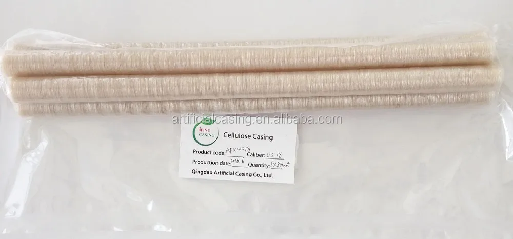 15MM~34MM Durable Fibrous Cellulose Sausage Casing for Frankfurters