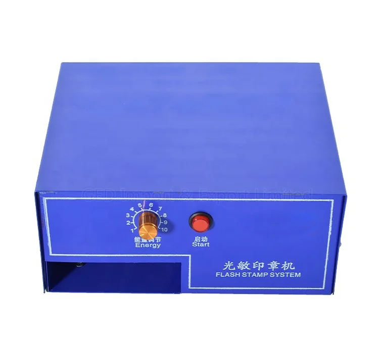 GED Low Price Photosensitive Portrait Self-Inking Flash Stamp Maker Blue Color Wedding Seal Engraving Machine