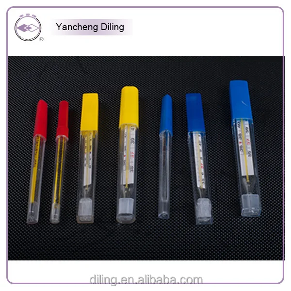 
medical mercury glass flat oval armpit clinical thermometers 