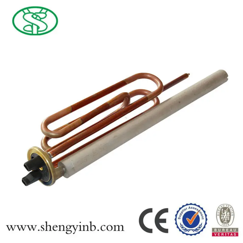 tubular water heater part with magnesium anode
