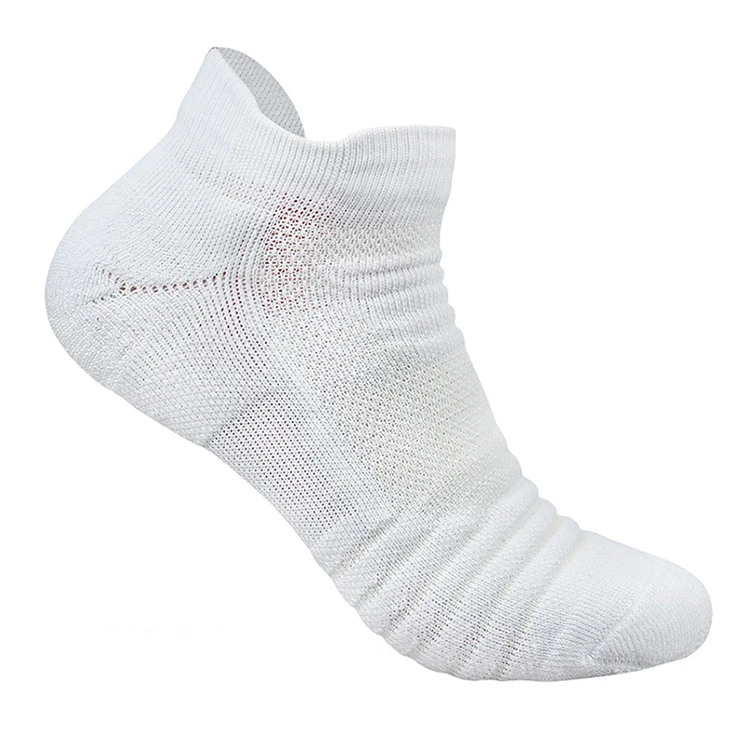 Lrtou Custom Low Cut Cotton Mens Athletic Thermal Sox Sport Cushion Running Half Terry Boat Ankle Towel Socks For Men