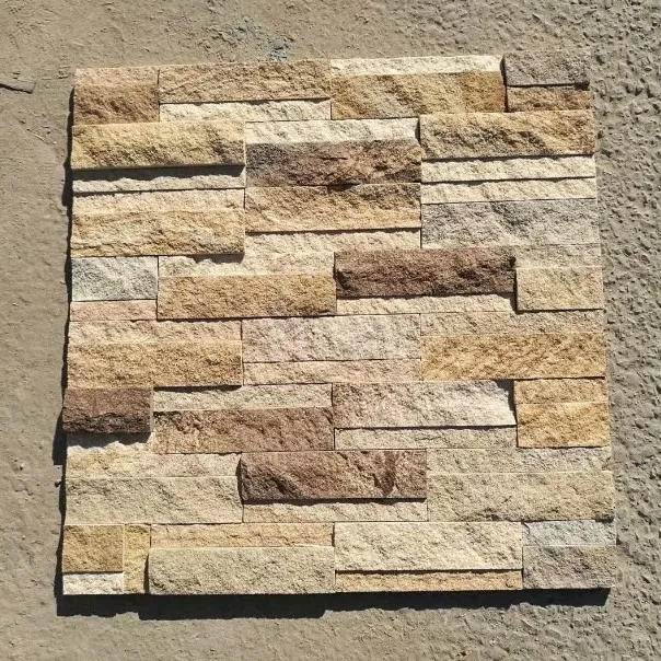 
wholesale culture stone natural yellow sandstone wall cladding stones 