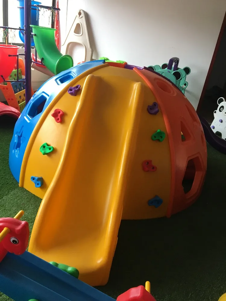 kids outdoor Playground small climbing mountain with slide garden toys for children