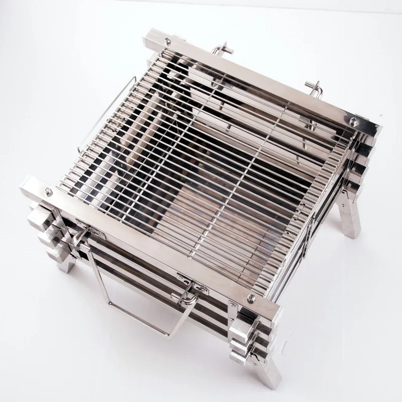 
Easy carrying foldable outdoor fire place and BBQ stove with bbq mesh 