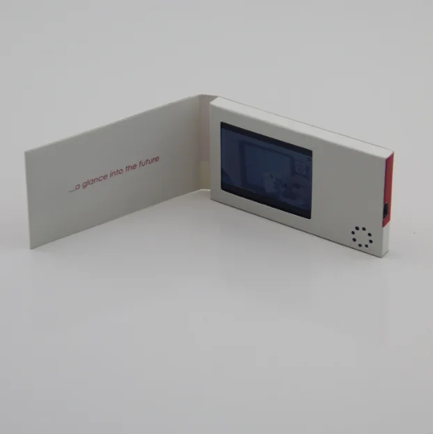 Customized professional 2.4, 2.8 inch business card video cards advertising greeting cards