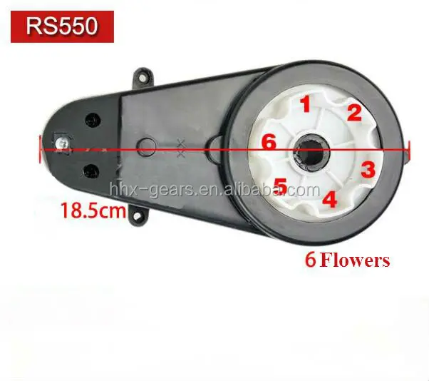 Professional Toy Car Plastic Gearbox With 12v 6v 550 motor