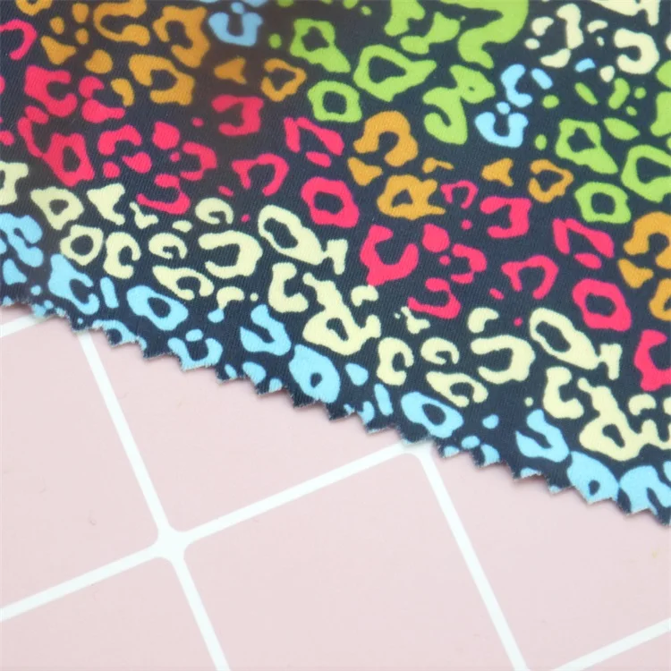 Polyester spandex custom print home textile clothing fabric