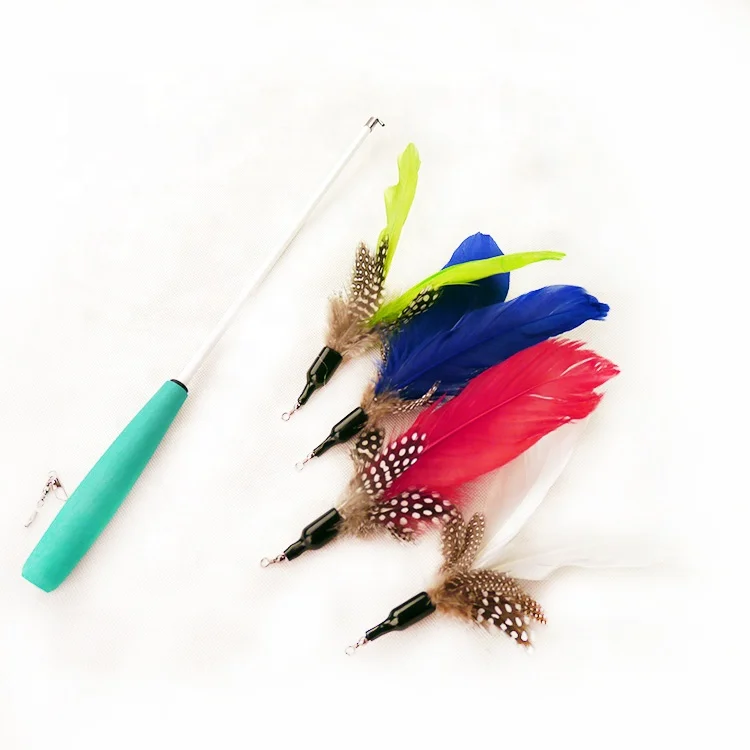 Customized Hot Selling New Design Fishing Rod Feather Cat Teaser Toy
