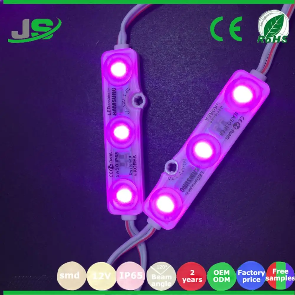 2018 led light SMD 3 chips 5630 injection module 1.2w korea with CE ROHS Certificate