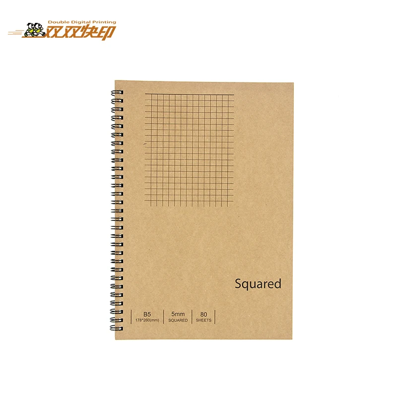 NP002 factory price dot grid custom spiral kraft notebook printing