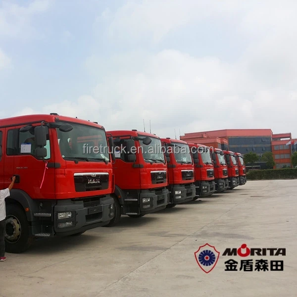 MAN Chassis Water Tanker Fire Fighting Truck/Water Cannon Vehicle with 7000kg  tanker