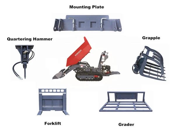 China mini tracked power barrows crawler tractor BY800 for sale