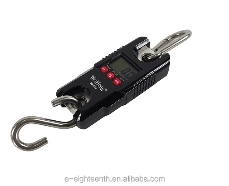 2024 new arrival Mini Portable 300kg 0.1kg Digital LCD Electronic Hanging Hook Crane Scale Black