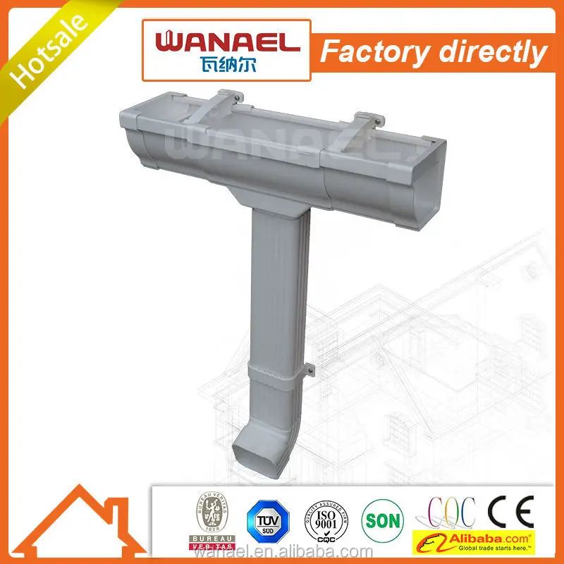 Other Plastic Rain Gutter K-type Pvc Gutter And Downpipe For Roof System