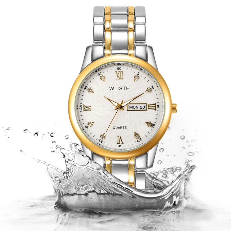 guangdong factory OEM stainless steel luxury waterproof quartz brand hands wristwatches for man wrist watch men