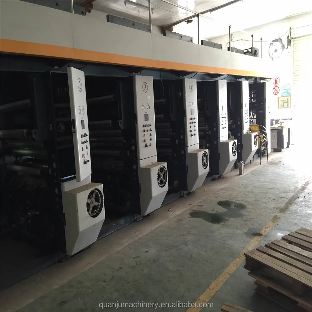 Used roto gravure printer 1200mm plc gravure machinery