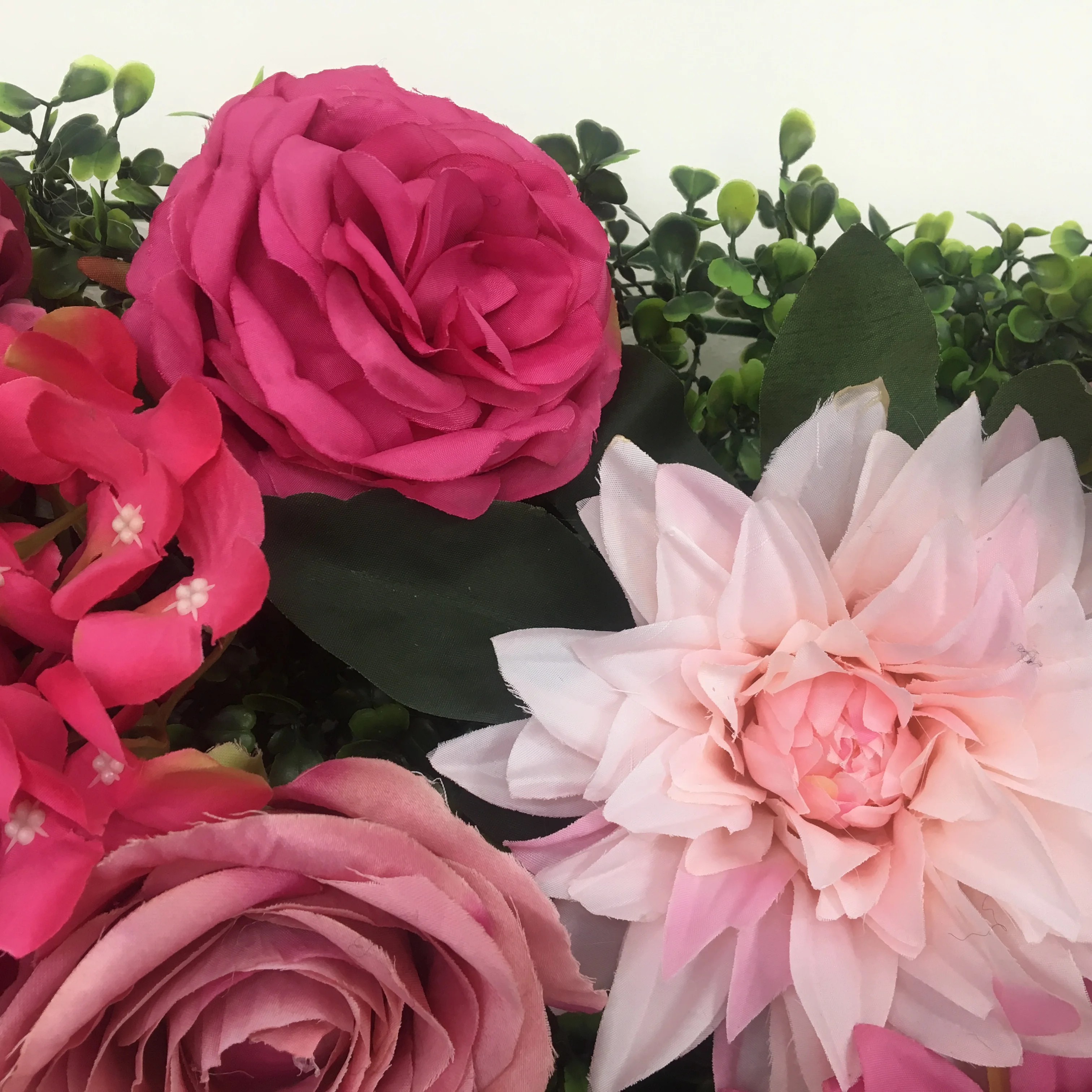 40x60cm Green Leaves Fake Foliage Mat Decoration Artificial Flower Wall Panels for Wedding, Infant, New Born, Baby Shower