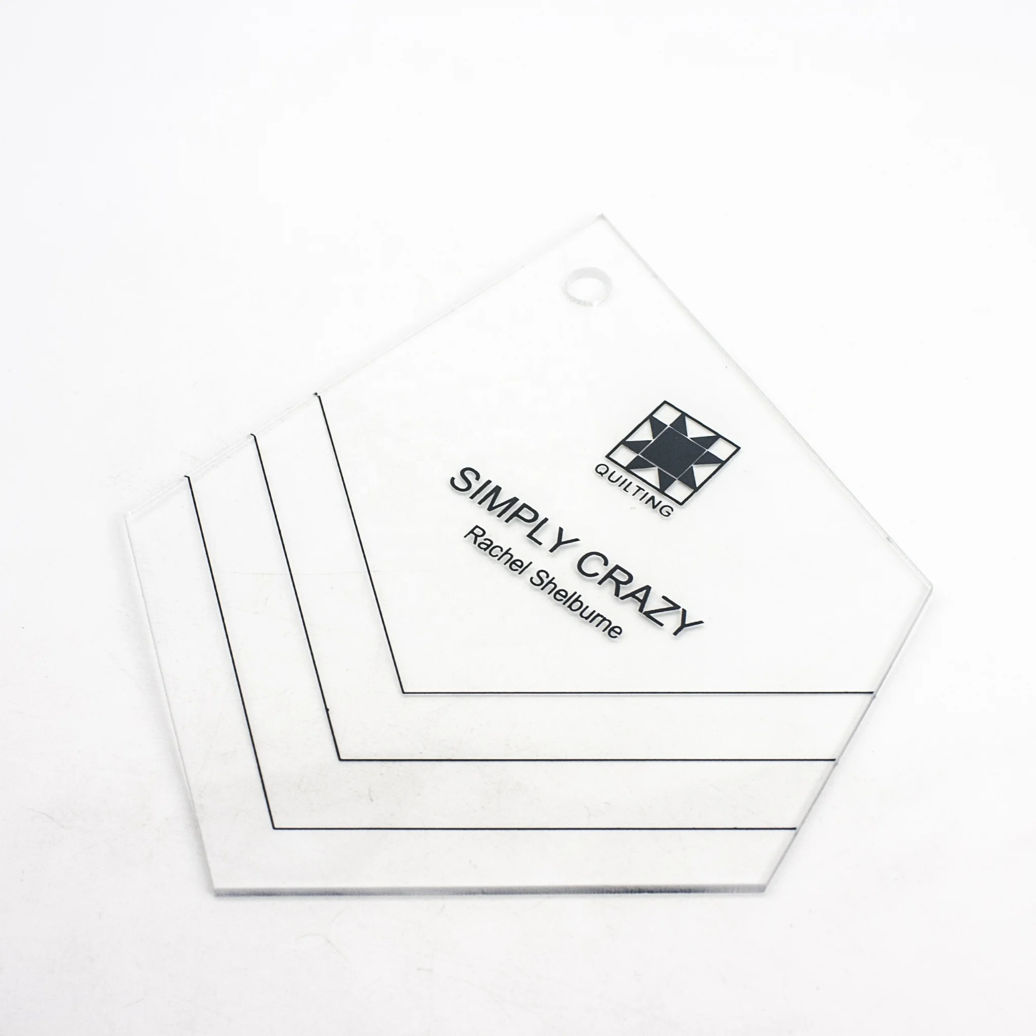 
EZ-02 Acrylic Simply Crazy Template Ruler by Rachel Shelburne Quilting Ruler for Cutting Sewing Tailor Patchwork Supplies 