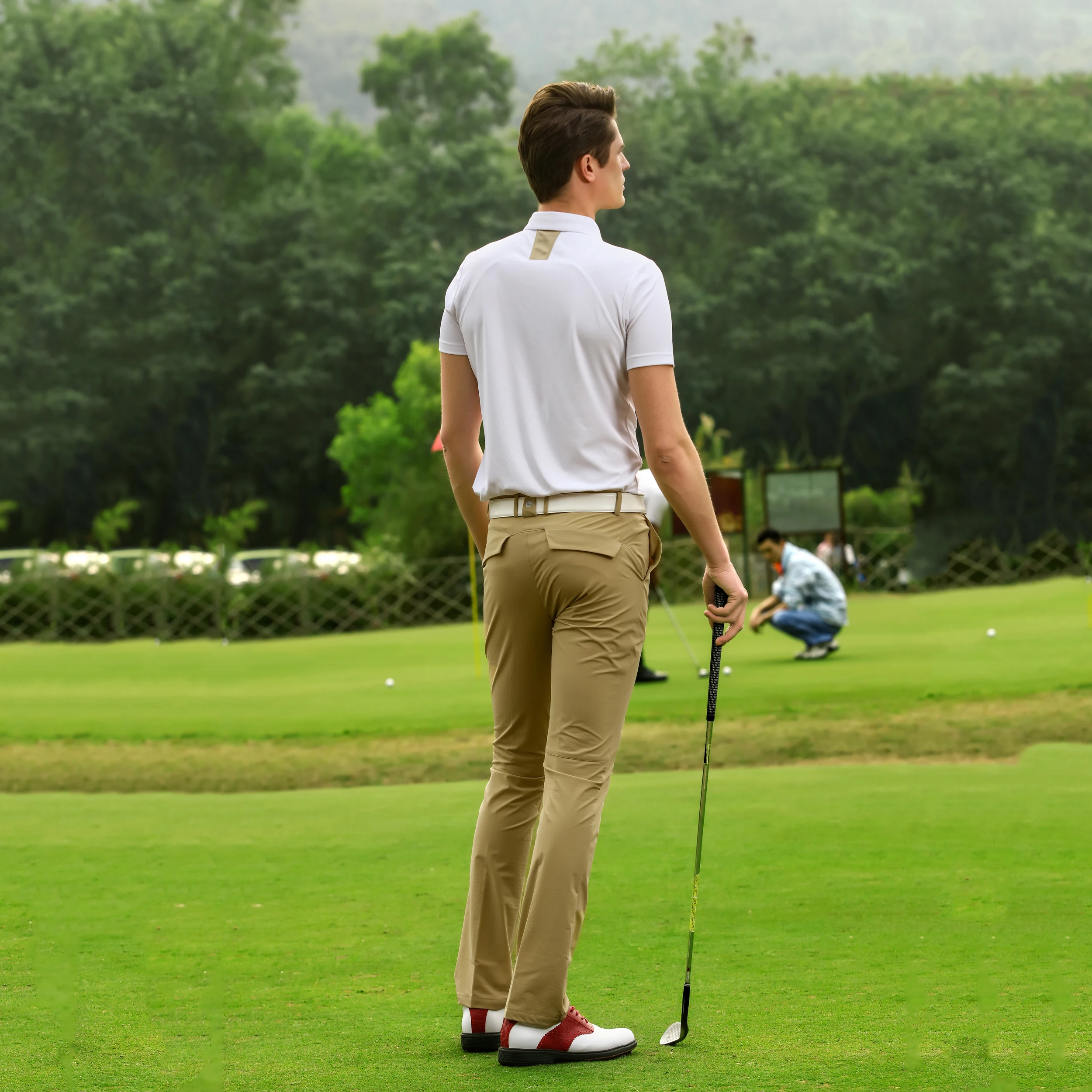 Customized Logo 100%Polyester Polo Shirts Dry Fit Short Sleeve Casual Golf Solid Color Tops