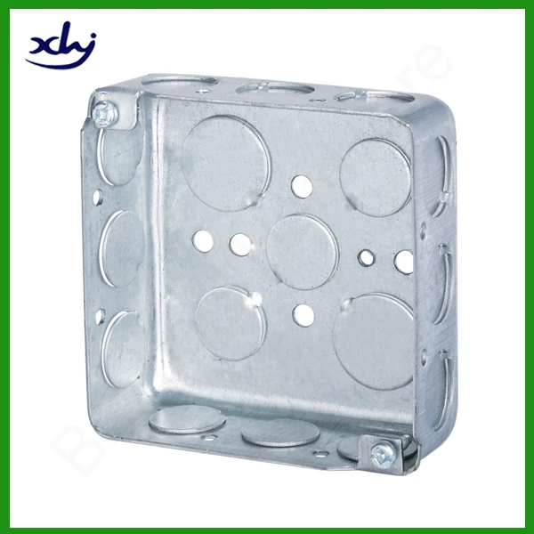 American standard 52151 pre-galvanized steel metal box 4x4 box square