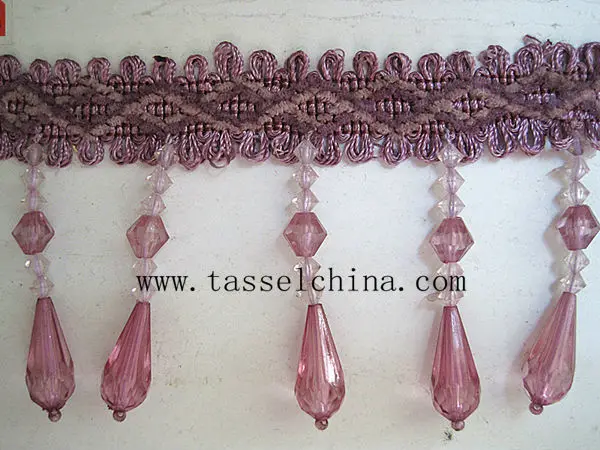 Hot Sell Haberdashery Trimmings, Beaded Fringe For Curtain Valance