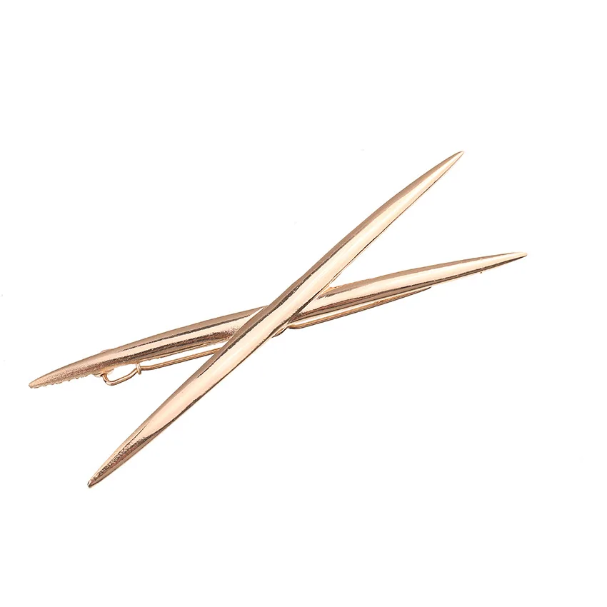 New Fashion Women Girls Metal Circle Square Hair Clips Hairpins Barrettes Wedding  Accessories