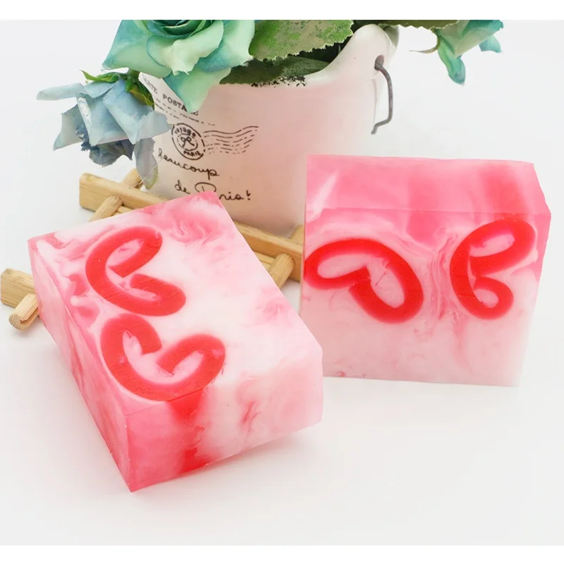 
100g Sweet heart shape Strawberry handmade gift soap 