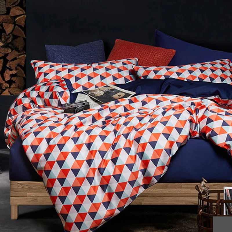 60S combed 100% egyptian cotton luxury home bedding sheet sets 3d digital printed