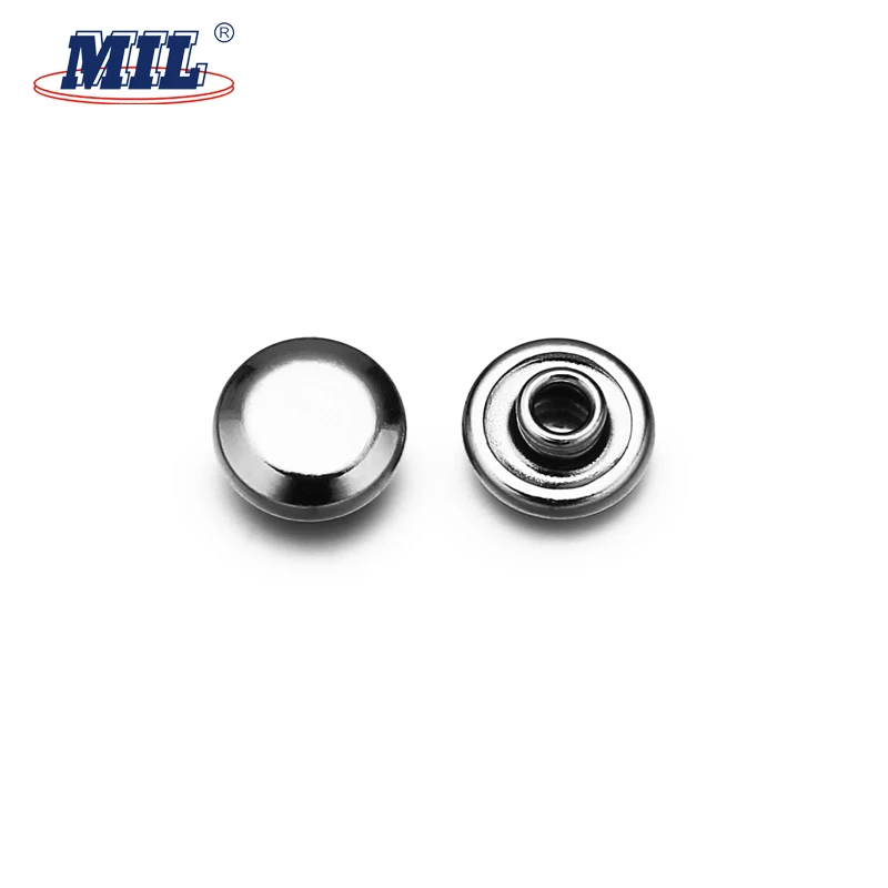 9MM Round Pop Press Metal Studs Fashion Brass Rivet Button For Bags